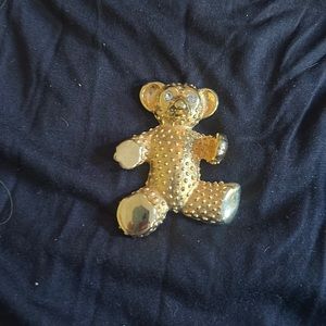 Near pendant brooch gold colour costume
